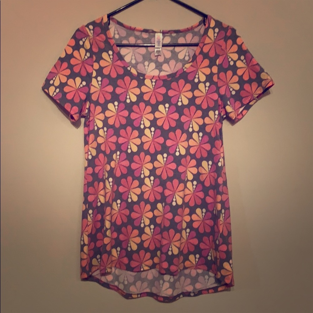 Lularoe multi-colored retro flowers
